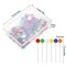 200 Pieces Flat Head Straight Pins, Flower Head Sewing Pins Quilting Pins for Sewing DIY Projects Dressmaker Jewelry Decoration, Assorted Colors